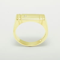 Britanci izrađeni 14k žuto zlato kubični cirkonijski mens prsten za mins - Opcije veličine - veličine