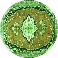 Ahgly Company Indoreni pravokutnik Medaljon Zeleni tradicionalni prostirci područja, 5 '7'