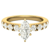 Zaručni prstenovi za žene - Marquise Cut 14K Gold 1. CT GiA certifikat