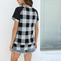 Ženska ljetna majica Trendy Plus size Labavi fit bluza vrhovi kratkih rukava Plaine Grafički casual