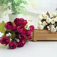Hesoicy Sweet Artificial Rosebud Bouquet Home Vjenčanje krpa ruže cvijeće na komadu