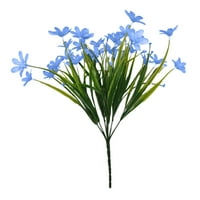 Eguiwyn Buket paketi Umjetno vanjsko cvijeće Cvijeće Green grmlje Vrtni trijem umjetno cvijeće plavo