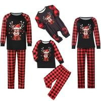 Frobukio Merry Božić Porodica Podudaranje pidžama setovi crtane jelene vrhove pletene hlače za spavanje