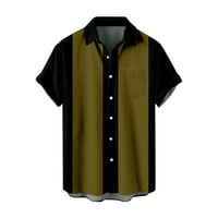 Muška majica casual stilski ljetni print plus veličine kratkih rukava Okrenite majice ovratnicima za