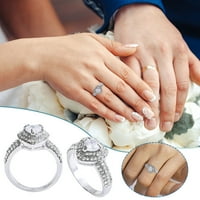 Hesxuno prstenovi za žene dame Moda Love Diamond Modni kreativni ženski prsten u obliku srca nakit anksioznog