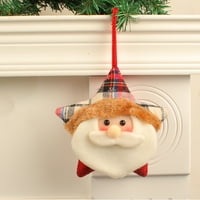 Heiheiup božićni plišani ukrasiOristmas ukrasi plišane igračke Santa Snjegovičani ukras Set viseći ukrasi