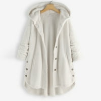 Yinguo Fashion Weons Dugi rukav labav čvrsti kaput po mjeri Casual Women zimski kaputić plus veličina