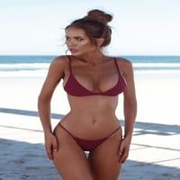 Hinvhai Plus Size kupaći klirens za žene Bandeau zavoj bikini set push-up brazilski kupaći kostimi na plažu kupaćim kostima