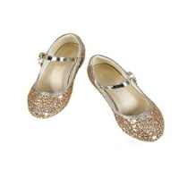 Gomelly Girls Haljine cipele Mary Jane Wedding Cipele Glitter Princess Cipele Gold 12c