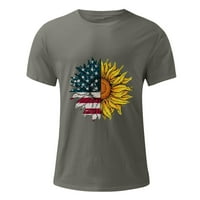 Muškarci 4. jula vrši američke majice za zastave za muškarce Grafičke majice Ležerne majice Američka