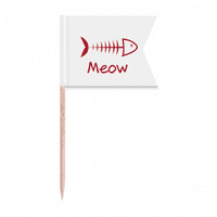 Riblje kosti mewing životinjski crtani crtani zastava za zube Oznake oznake za zabavu
