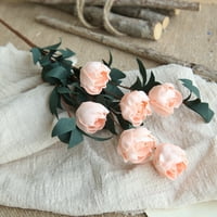 Njoeus umjetni PE lažni cvjetovi ruže cvjetni vjenčani buket mladenka modernog hidrangea dekor ili na