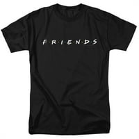 TREVCO Friends & Logo Redovna fit za odrasle s kratkim rukavima majicom, crna - 3x