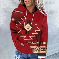 Ženske trendi dukseve s dugim rukavima Klasična grafička fit dukserica Osnovna lagana pulover Izlazak