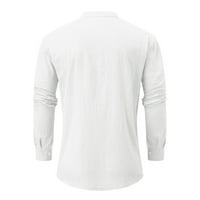 Košulje za muškarce Ležerne vode ovratnika Čvrsta košulja Džepne pamučne košulje dugih rukava
