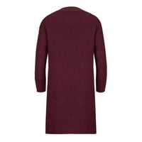 Ženske kardiganke modne majice s dugim rukavima džemper Cardigan Solid Boja bluza The Red XL # današnje ponude