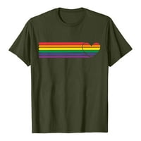 Rainbow Saslušajte Thirs za žene Skraćeno Letnje Ležerne majice Kraljevske duksere Trendy Grafički teži