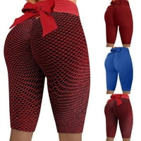 Joga hlače za žene visoke struk žene skrovište za dizanje vježbanja teksturi teksturi tekstulitske celulitne kompresije Yoga hlače zagrijavajuće popust popust
