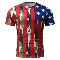 Luiyenes Patriotske majice za žensku majicu za žene plus majica kamuflaže