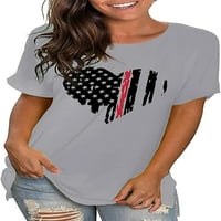 Dabuliu ženska američka zastava Popsicle majice na vrhu jula Patriotske smiješne grafičke teže 4. jula