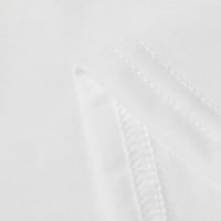 Ganfancp Ljetni vrhovi za žensko čišćenje, casual kratkih rukava Crewneck Loosed tiskane majice Tuničke