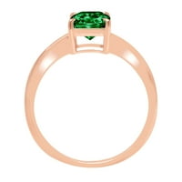 1.0ct hladnjak dragocjeni dragulj zeleni simulirani emerald pravi 18k ružičasta ruža zlato robotični