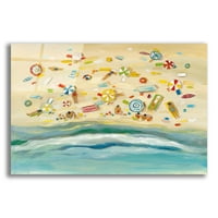 Epic Art 'Day plaže' Silvia Vassileva, akrilna staklena zida Art, 24 x16