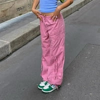 Danceemangoos Grunge estetske odjeće Teretne hlače Žene Baggy Y2K labavi ležerne dukseve Trendy Vintage