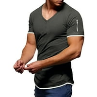 DTIDTPE majice za muškarce, ljetni casual šivanje patentne džepove majica majica bluza muški vrhovi