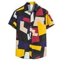 Pamučna ležerna havajska majica majica muške bluze od tiskane posteljine kratke muškarče majice zmaj