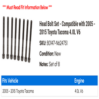 Set vijaka za glavu - kompatibilan sa - Toyota Tacoma 4.0L V 2014