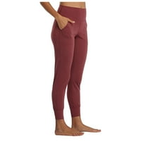 Žene plus veličina $ $ womens Stretch Yoga gamaše Fitness Trčanje teretane Sportska dužina Aktivne hlače crveno l