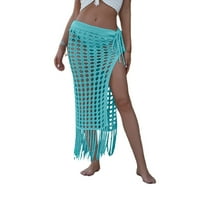Seksi ženska mreža mreža za ribe mreže Seksi tassel kupaći kostim plaža Split suknja Sheer Bikini pokriva