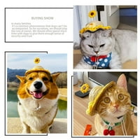 LUXSEA Ljetni kućni ljubimac šešir na otvorenom pse na otvorenom za male srednje pse mačke podesivi