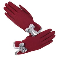 Guvpev ženske modne zimske tople pune rukavice za ručne prste skije vjetar štite ruke - crvena jedna