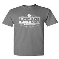 -T-SHARBER BARBER SHOP - Unise pamučna majica Tee majica, ugljen, 3xl