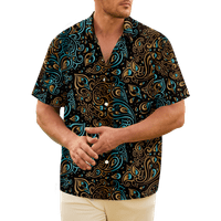 Muški i dječaci Havajski košulje Kratki rukav Fashion Luksuzni dizajn Print Haljina Summer Aloha Beach
