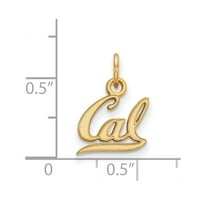 Čvrsto 10K žuto zlato Službeni univerzitet u Kaliforniji Berkeley Extra Mali sitni privjesak šarm