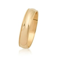 Ross-Simons Muški 14kt Žuti zlatni milgrain Vjenčani prsten za muškarce, odrasla osoba
