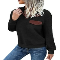 Avamo žene Jumper vrhovi dugih rukava pulover štand dukserica za ovratnik za odmor casual majica Vintage
