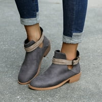 Homodles Ženske čizme za gležnjače na prodaju male potpetice, čizme za cipele u krugu Siva 6