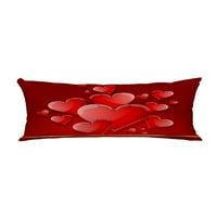 Sretna karta za Valentinovo sa jastukom za tijelo na srcu pokriva jastuk za zaštitu jastučnice