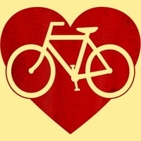 Dan valentina Bicikl u srcu Muške svjetlo plava grafički tee - Dizajn od strane ljudi 2xl