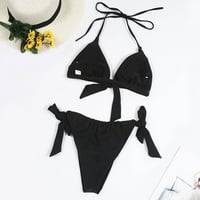 TAWOP CUT OUT WOGIMSUIT Žene Modne žene Seksi čvrsti remen Bandeau Bikini kupaći kostim crni veličine