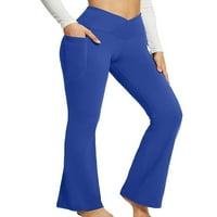 HAITE WOOGA gamaše visokog struka joga hlače Solidne boje Sportske pantalone Fitness Workout Pant Teretana