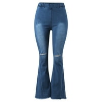 Dame Jeans elastični bljesak visokog struka Dame Odeća za slobodno vrijeme Izlazni odjeća Modni izlasci