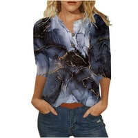 Ženska modna casual rukava majica T-majica izreza za izrezu Top bluza na prodaju