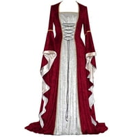 Ženska vintage keltska duljina podne duljine renesansne gotičke haljine 3xl