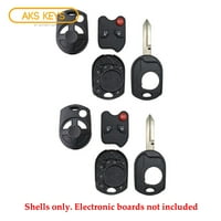 Ključevi daljinski upravljač Ključ za glavu FOB Case Shell 3B Prikladno za Ford gumenu ploču H