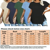 Avamo dame Ljetno casual Split Tunic bluza posada vrat modna majica Žene Solid Color Work Tee